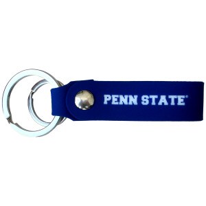 blue keychain with Penn State, snap, and two split rings